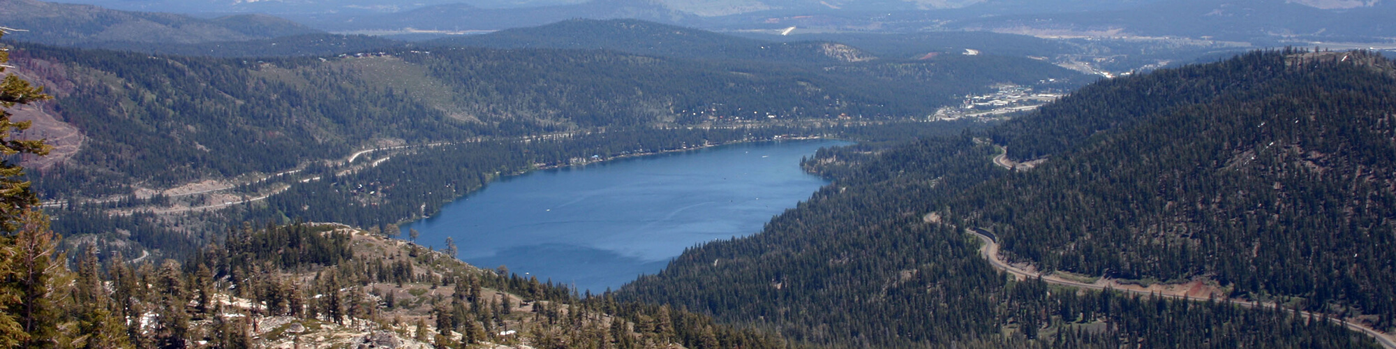 Aerial Mountain Lake View